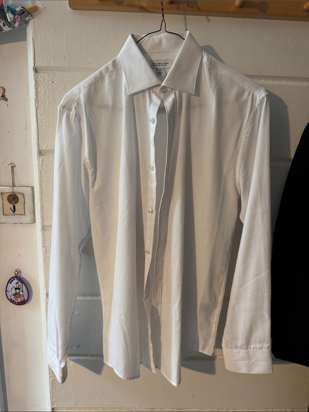 Collection by Michael Strahan- White Boys Dress Shirt - Spread Collar